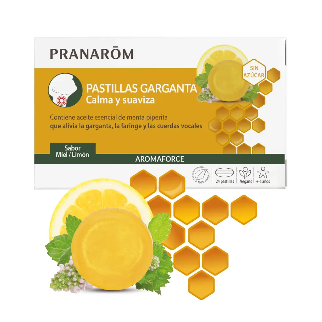 Pranarom Aromaforce Garganta Miel 24 Past
