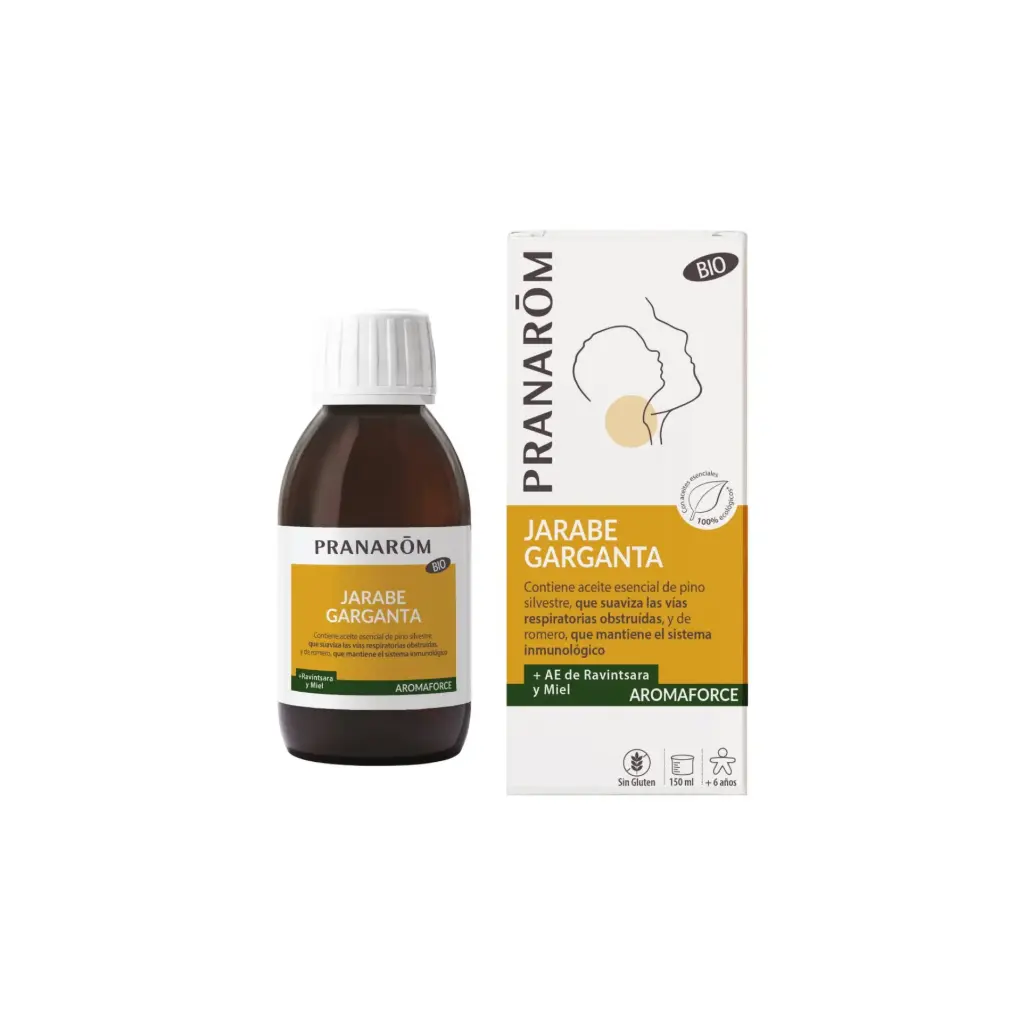 Pranarom Aromaforce Jarabe Garganta Ravintsara-miel Bio 150
