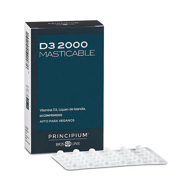 Principium D3 2000 Masticable 60 Comprimidos Masticables